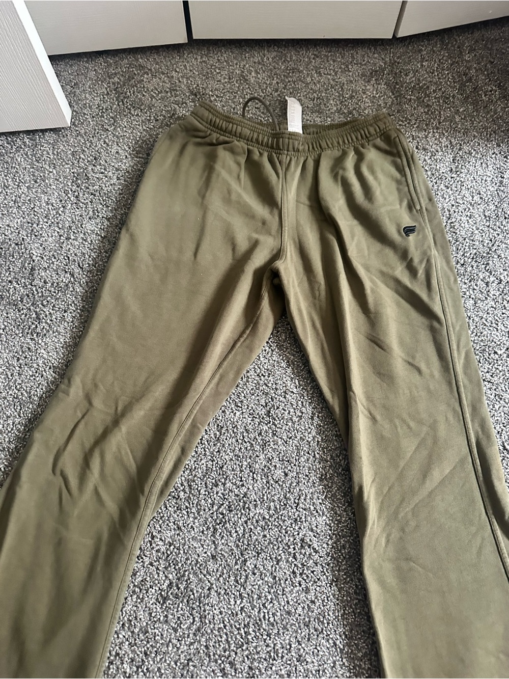 Fabletics Olive Track Pant with Subtle Logo